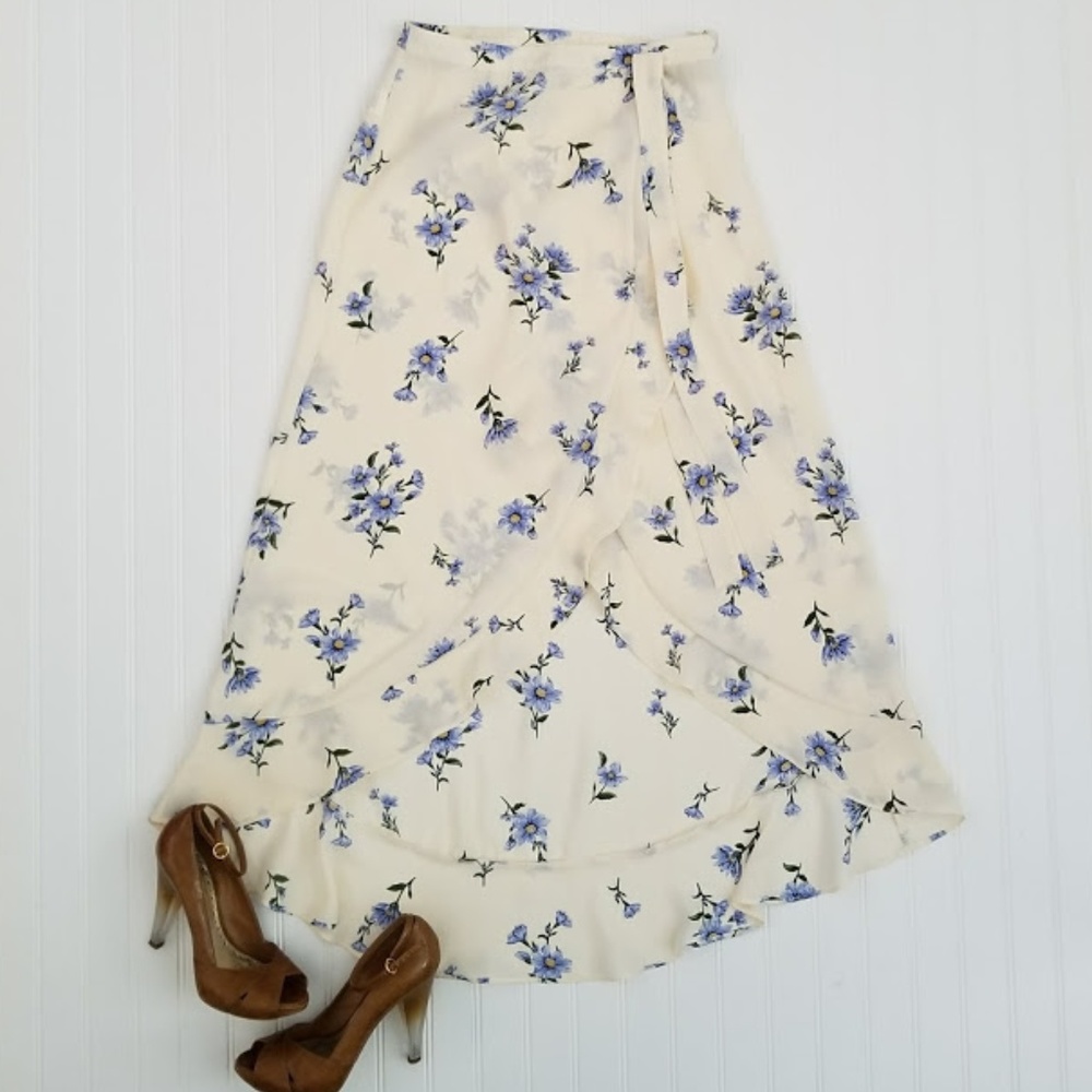NEW Womens Lydelle Maxi Skirt Floral Cream S M L